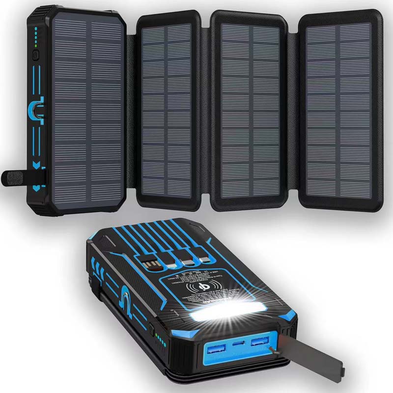 20000mAh Solar Power Bank With LED Flashlight