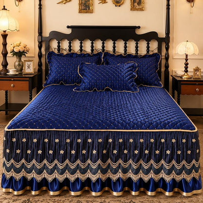 Breathable Quilted Full-Coverage Bed Skirt