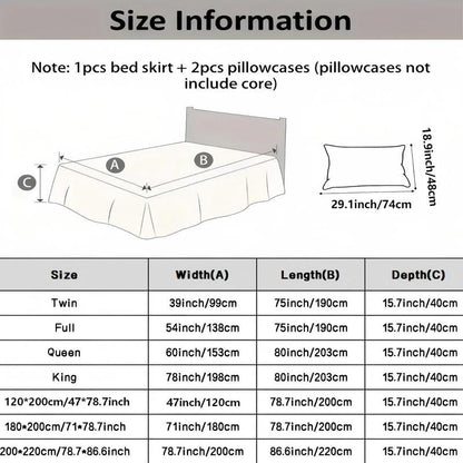 Breathable Quilted Full-Coverage Bed Skirt