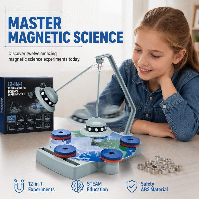 12-in-1 Magnet Science Experiment Kit Educational Toy for Kids