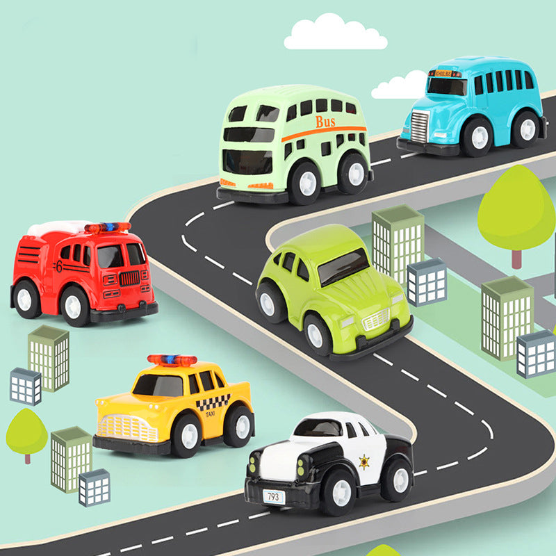 12-Pack Cartoon Mini Toy Car Set