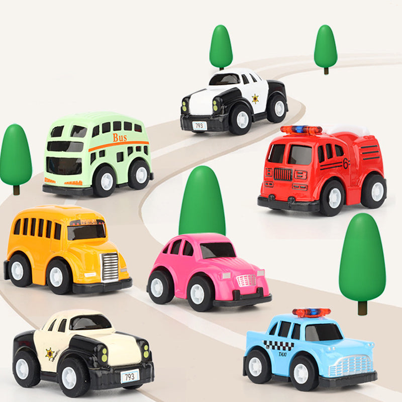 12-Pack Cartoon Mini Toy Car Set