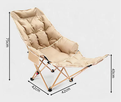 🥾 Adjustable Folding Chair – 3/4 Recline Positions, Leg Rest – Reinforced Carbon Steel, 300 lbs – 600D Oxford – Folds for Camping & Beach! 🛡️💨