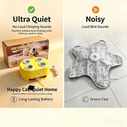 🐱New Arrivals 50% OFF🥳 Interactive Whack-a-Mole Cat Toy – 3 Play Modes, Fun Indoor Exercise & Brain Game for Cats
