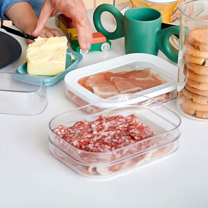 🧊🥗Stackable Clear Fridge Storage Bins | Keep Your Meal Prep Ingredients Tidy