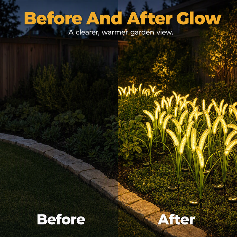 Solar Foxtail Grass Decorative Garden Lights