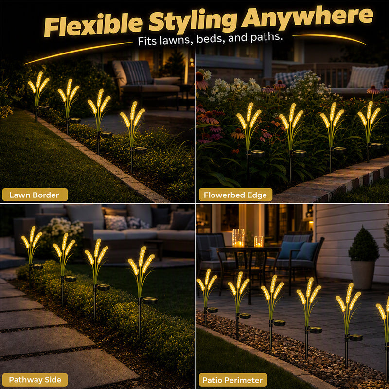 Solar Foxtail Grass Decorative Garden Lights