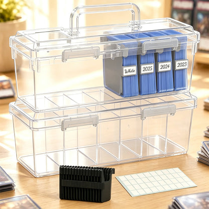 Portable Clear Card Storage Box