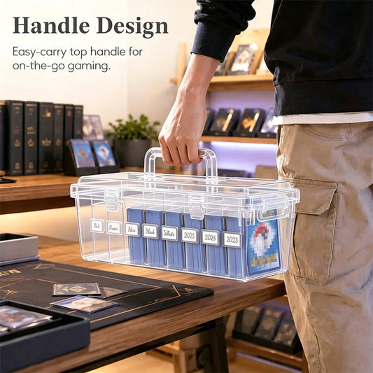 Portable Clear Card Storage Box