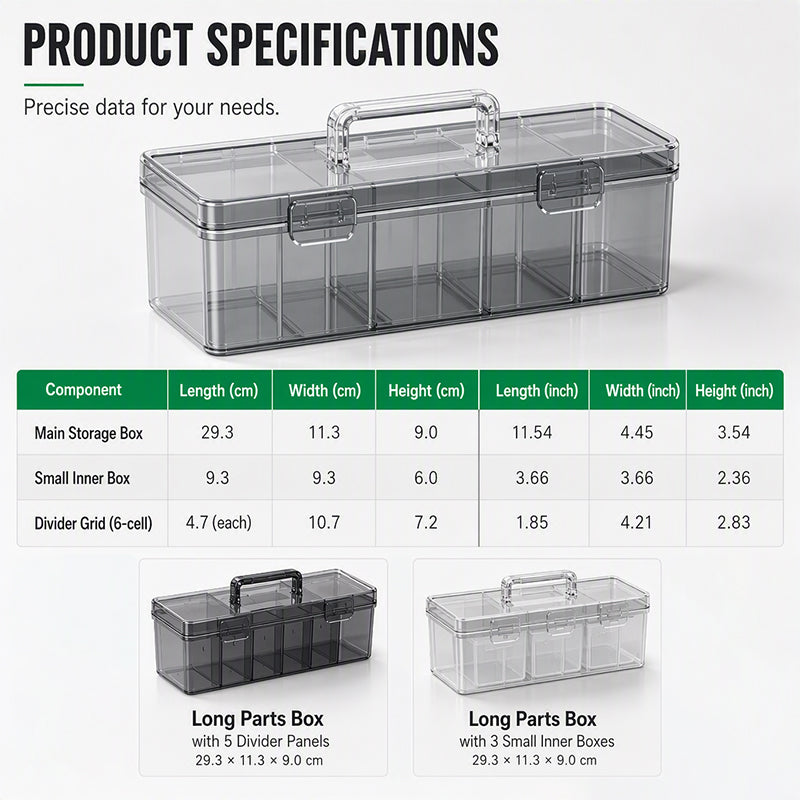 Portable Clear Card Storage Box