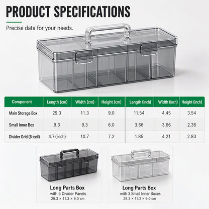 Portable Clear Card Storage Box