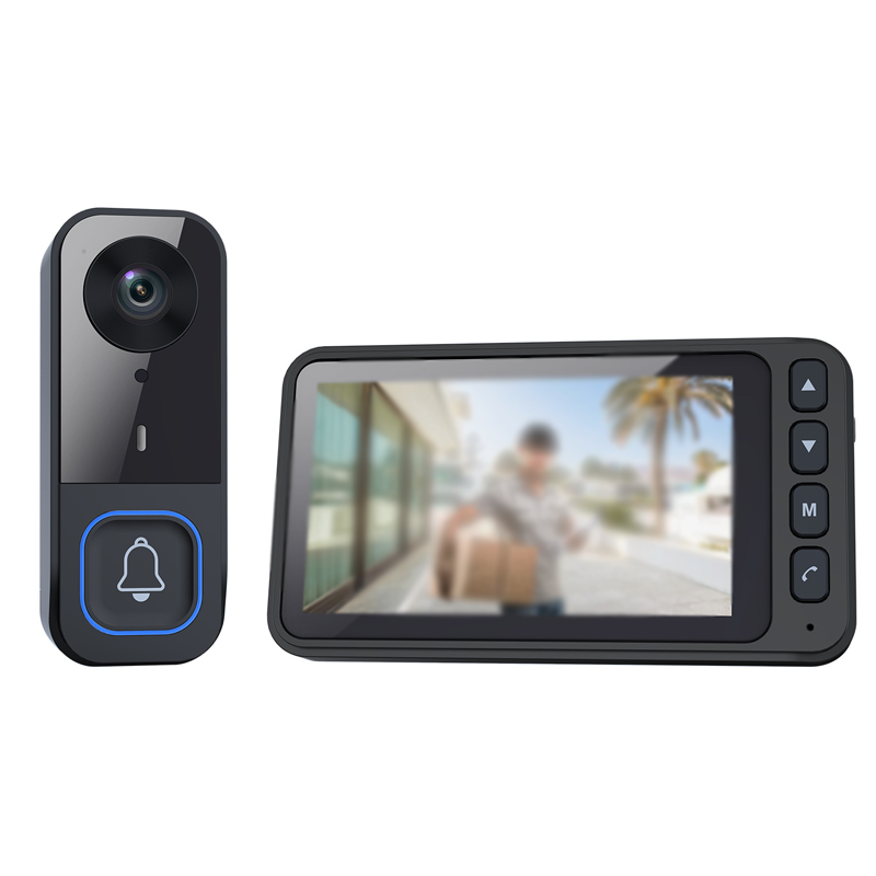 📹 Wireless Video Doorbell with 4.3" Screen Monitor – 1080P/2K HD Camera, PIR Motion Detection, Two-Way Audio, Local Storage No Monthly Fee ✨