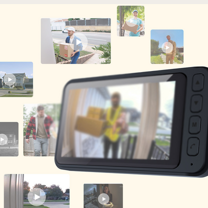 📹 Wireless Video Doorbell with 4.3" Screen Monitor – 1080P/2K HD Camera, PIR Motion Detection, Two-Way Audio, Local Storage No Monthly Fee ✨