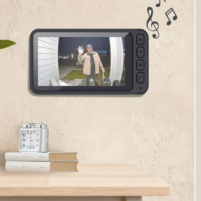 📹 Wireless Video Doorbell with 4.3" Screen Monitor – 1080P/2K HD Camera, PIR Motion Detection, Two-Way Audio, Local Storage No Monthly Fee ✨