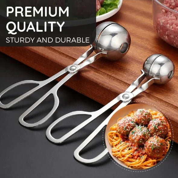 Stainless Steel Meatball Maker – 304 Food-Grade Steel, Non-Stick Smooth Surface & One-Press Design