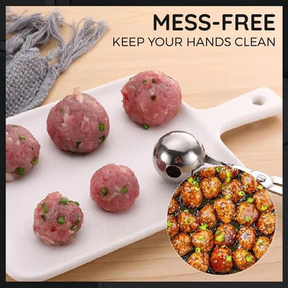 Stainless Steel Meatball Maker – 304 Food-Grade Steel, Non-Stick Smooth Surface & One-Press Design