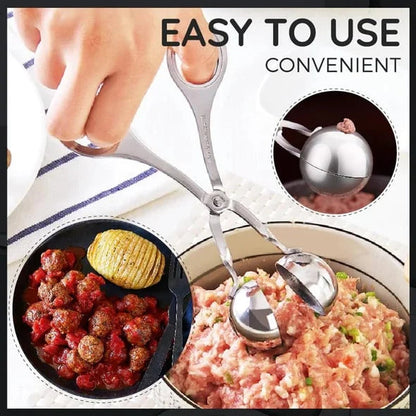 Stainless Steel Meatball Maker – 304 Food-Grade Steel, Non-Stick Smooth Surface & One-Press Design