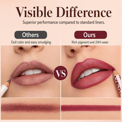 12-Color Matte Lip Liner Set