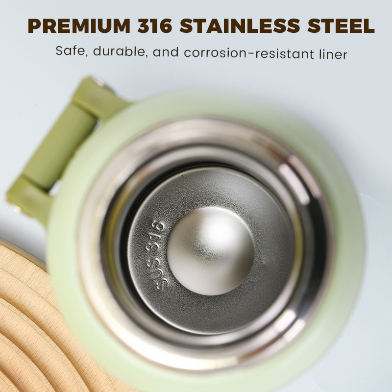 Stainless Steel Vacuum-Insulated Bottle with Lidded Cup