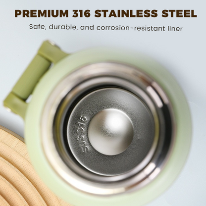 Stainless Steel Vacuum-Insulated Bottle with Lidded Cup