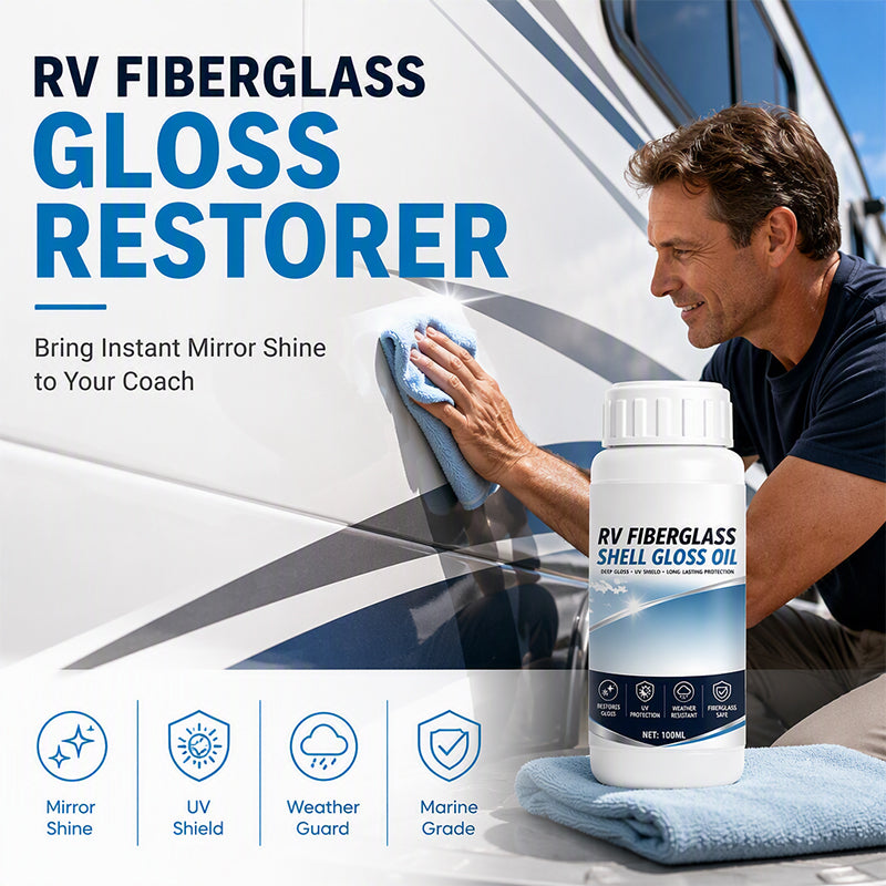 ✨RV Fiberglass Gloss Oil Shine Restorer – UV‑Protective, Easy‑Apply, Long‑Lasting