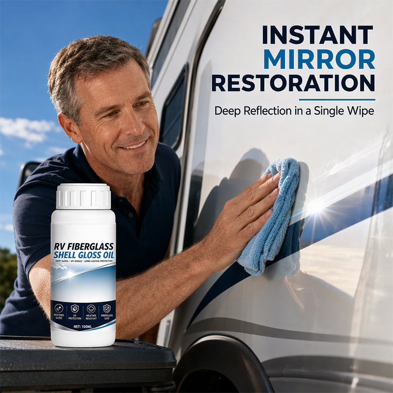 ✨RV Fiberglass Gloss Oil Shine Restorer – UV‑Protective, Easy‑Apply, Long‑Lasting