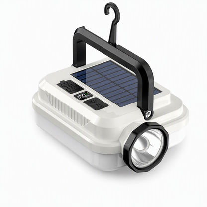 🏕️50% OFF NOW🔥Dual‑Light Solar Camping Lantern‑Multi‑Function Portable Solar Work Light with Power Bank, Hanging Emergency Lamp for Camping Hiking Power‑Outage