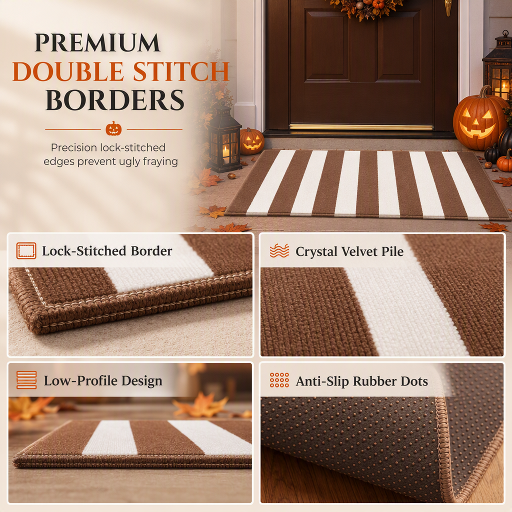 Simple Striped Non-Slip Door Mat