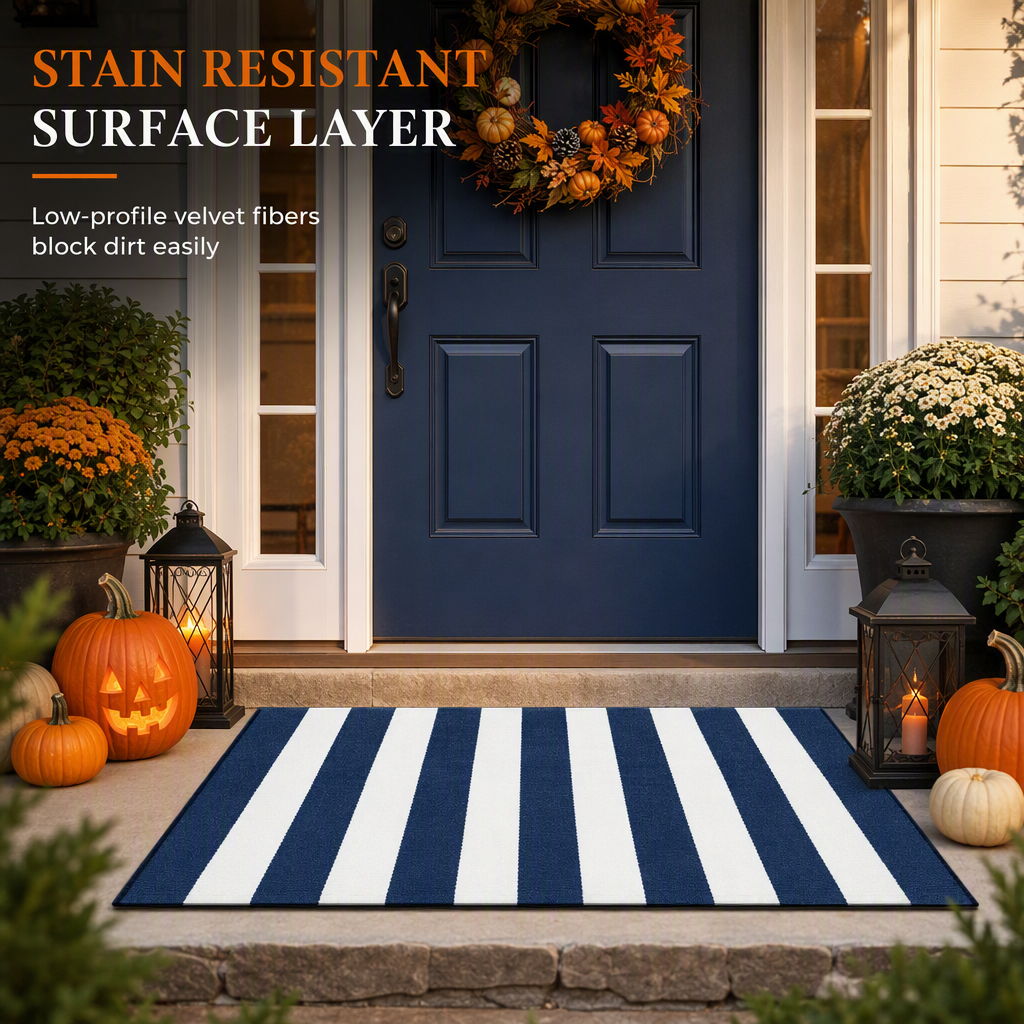 Simple Striped Non-Slip Door Mat
