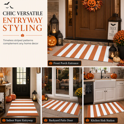 Simple Striped Non-Slip Door Mat