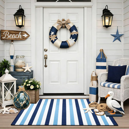 Simple Striped Non-Slip Door Mat