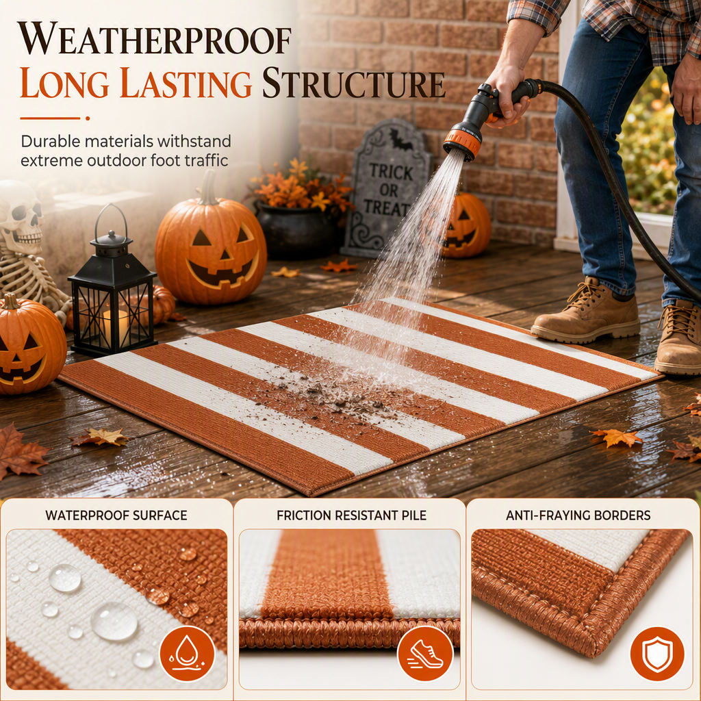 Simple Striped Non-Slip Door Mat