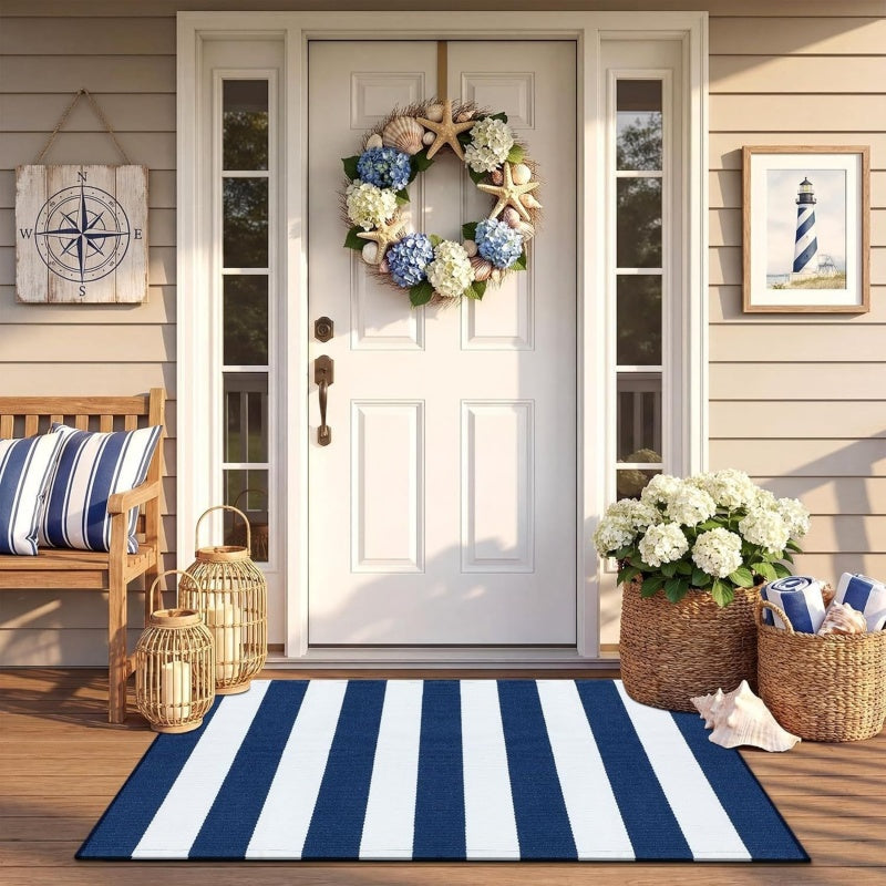 Simple Striped Non-Slip Door Mat