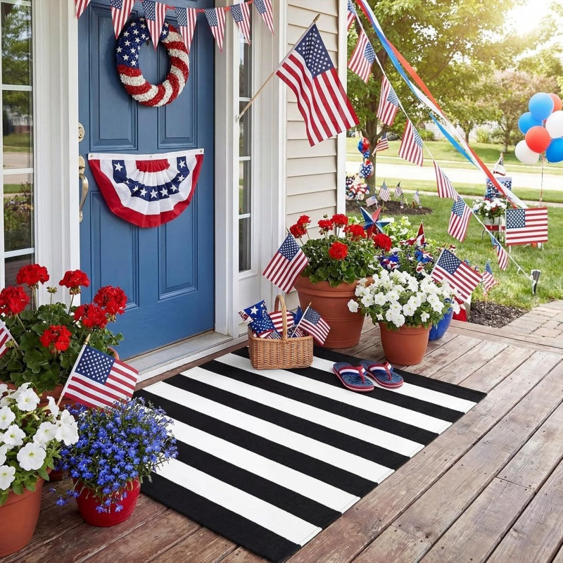 Simple Striped Non-Slip Door Mat
