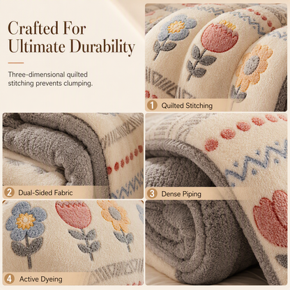 ⏳Limited-time 50% off⏰🛌 Double-Sided Sherpa Fleece Comforter – Thick Warm Winter Quilt, Soft Velvet Feel | Cozy Bedroom Bedding for Ultimate Comfort❄️