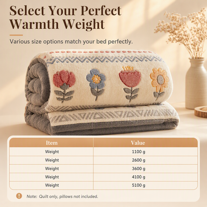 ⏳Limited-time 50% off⏰🛌 Double-Sided Sherpa Fleece Comforter – Thick Warm Winter Quilt, Soft Velvet Feel | Cozy Bedroom Bedding for Ultimate Comfort❄️