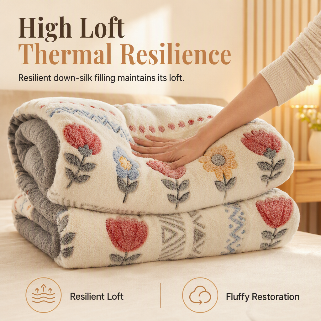 ⏳Limited-time 50% off⏰🛌 Double-Sided Sherpa Fleece Comforter – Thick Warm Winter Quilt, Soft Velvet Feel | Cozy Bedroom Bedding for Ultimate Comfort❄️
