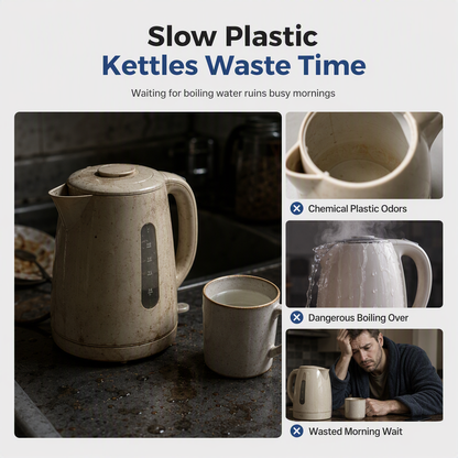 ☕Glass Electric Kettle – 2L, auto shut‑off & overheat protection ✨