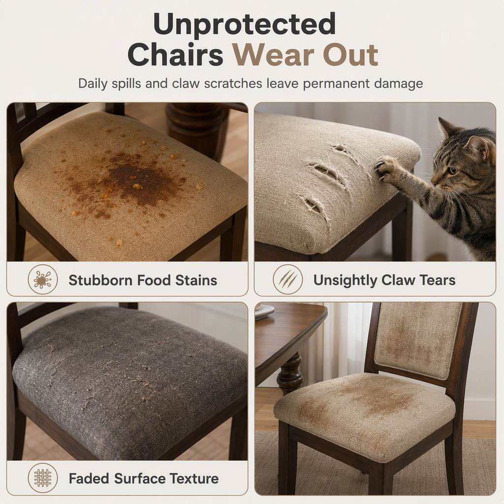 ⏳Time-Limited Special⏰🪑Elastic Dining Chair Seat Cover — Snug-Fit, Stain-Resistant, Stylish