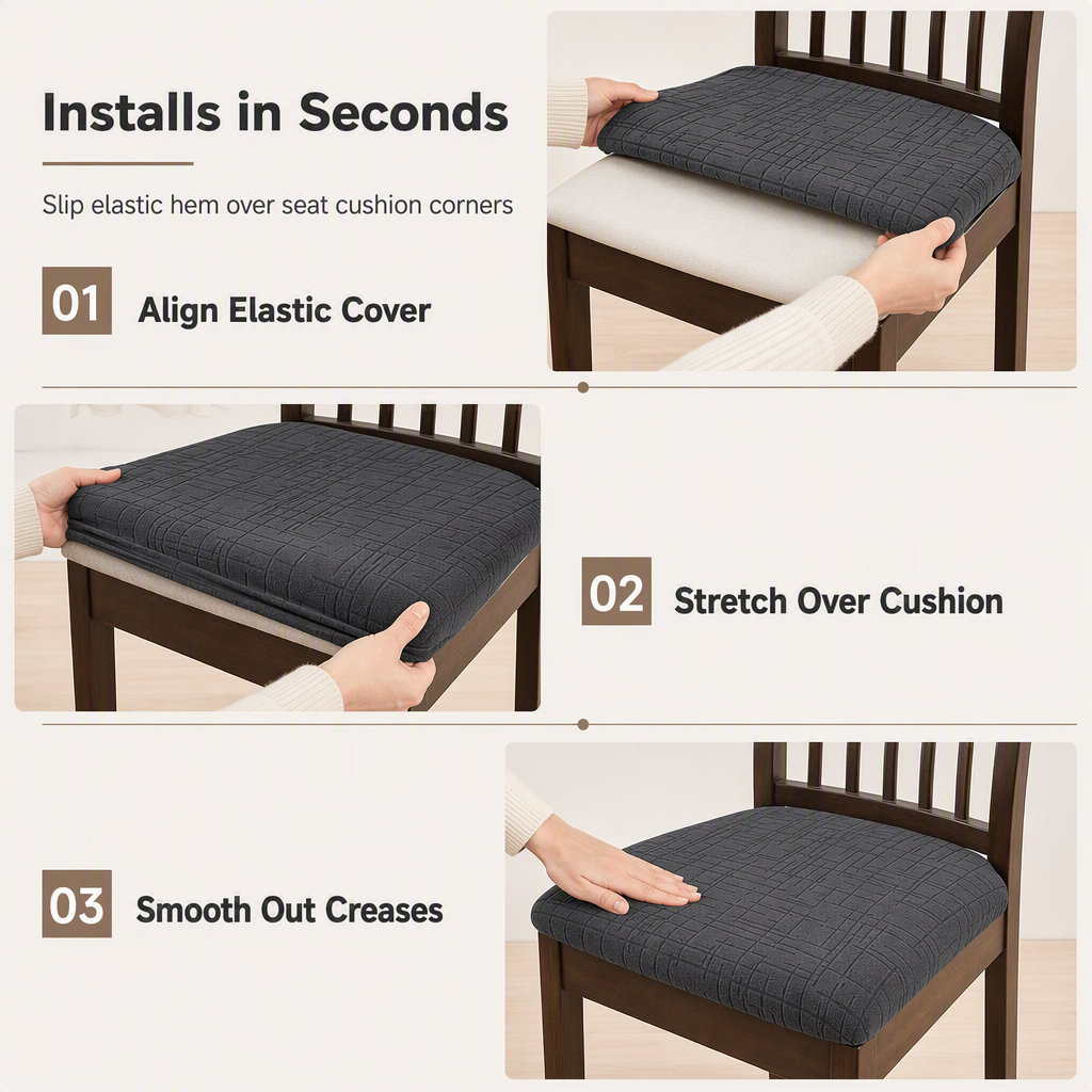 ⏳Time-Limited Special⏰🪑Elastic Dining Chair Seat Cover — Snug-Fit, Stain-Resistant, Stylish