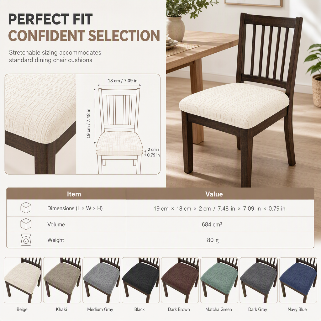 ⏳Time-Limited Special⏰🪑Elastic Dining Chair Seat Cover — Snug-Fit, Stain-Resistant, Stylish