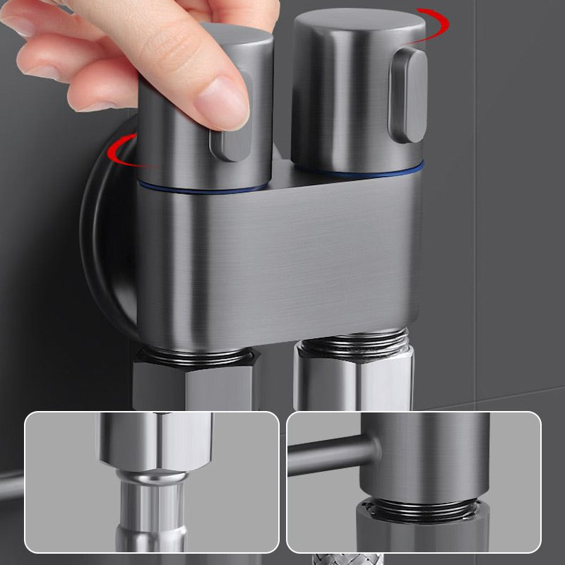 1-In-2-Out Dual Control Valve & Bidet Sprayer Set