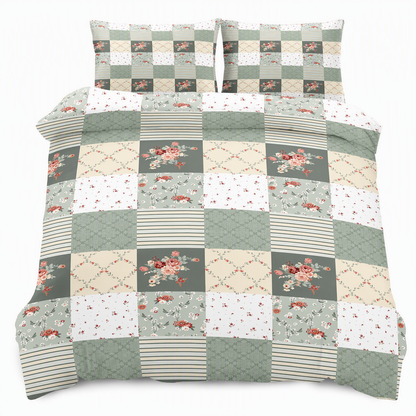 All Season Brushed Floral Bedding Set 2 or 3 Piece Duvet Cover and Pillowcase Set