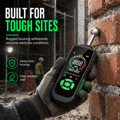 MT68 Pinless Spherical Sensor Moisture Meter for Wall Plaster Putty Masonry and Tile Leakage Testing