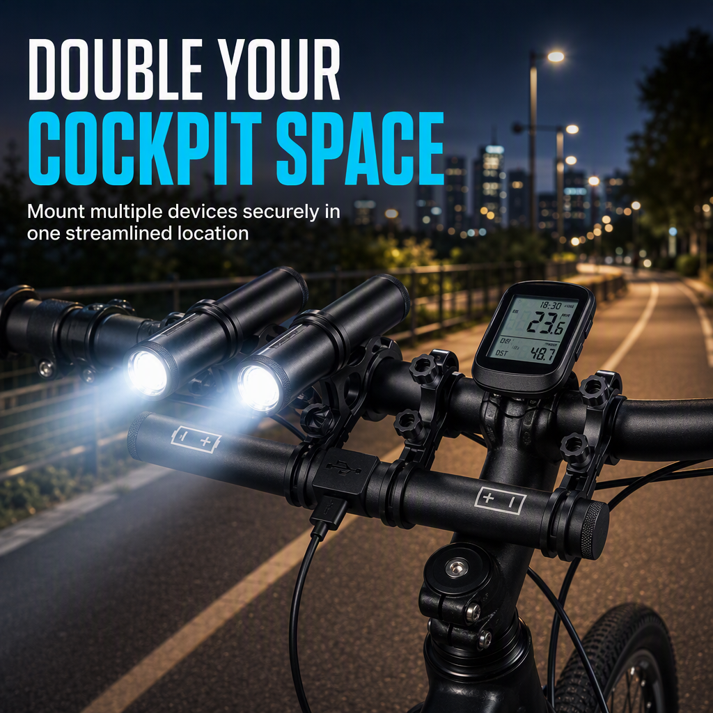 🚴 LIMITED-TIME 50% OFF! ⚡ Bicycle Handlebar Extender – Extra Space & USB Charging Function ✨