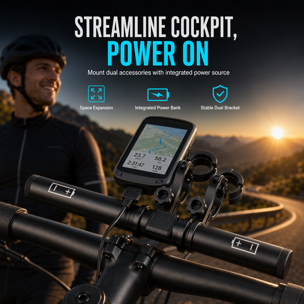 🚴 LIMITED-TIME 50% OFF! ⚡ Bicycle Handlebar Extender – Extra Space & USB Charging Function ✨