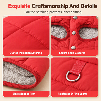 🐾 LIMITED-TIME 50% OFF! ✨ Hooded Dog Coat – Fleece-lined, Windproof 🧥