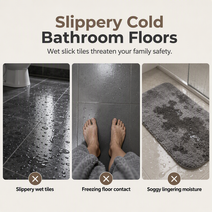 Step Into Luxury Instantly! No-Slip Cloud-Soft Bath Mat