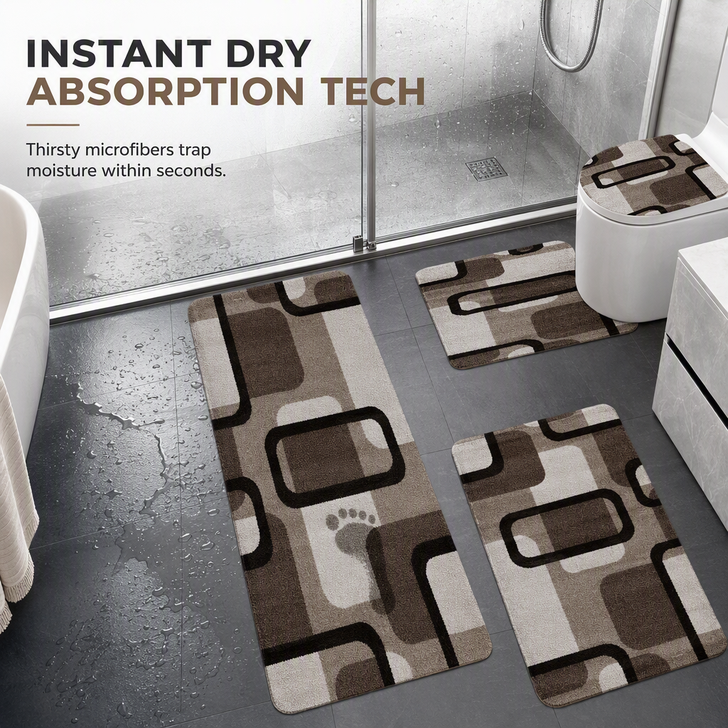 Step Into Luxury Instantly! No-Slip Cloud-Soft Bath Mat