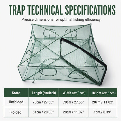 🎣Collapsible Fishing Trap Net with Multi Entrances
